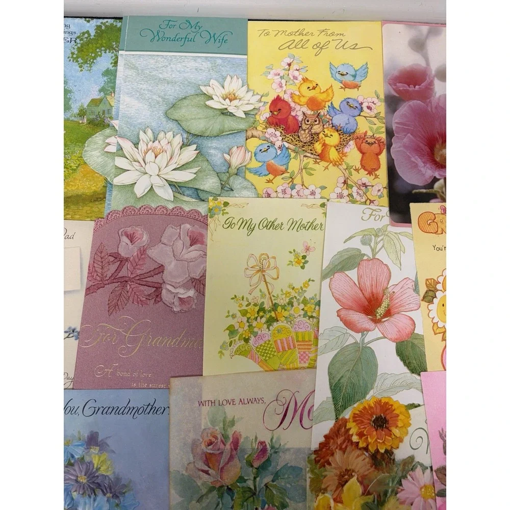 Vintage Mother's Day Greeting Cards Fronts ONLY Scrapbooking Crafts Lot of 50+